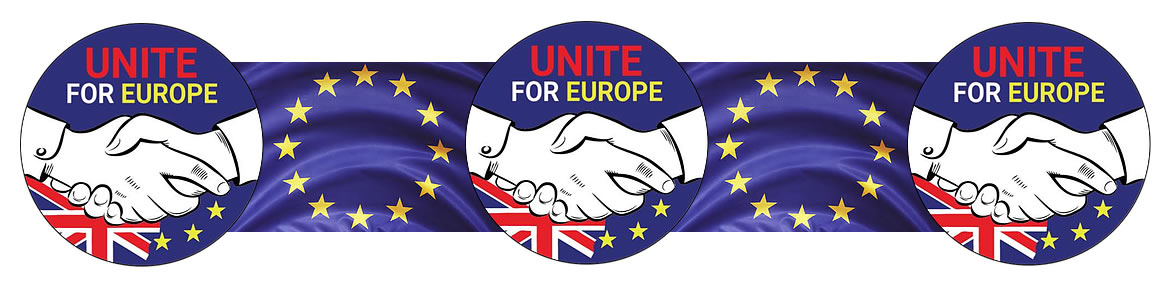 Unite for Europe banner Unite for Europe banner