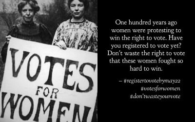 The vote that these women fought so hard to win!