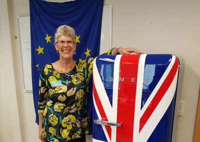 Sue at Guy Verhofstadt's fridge