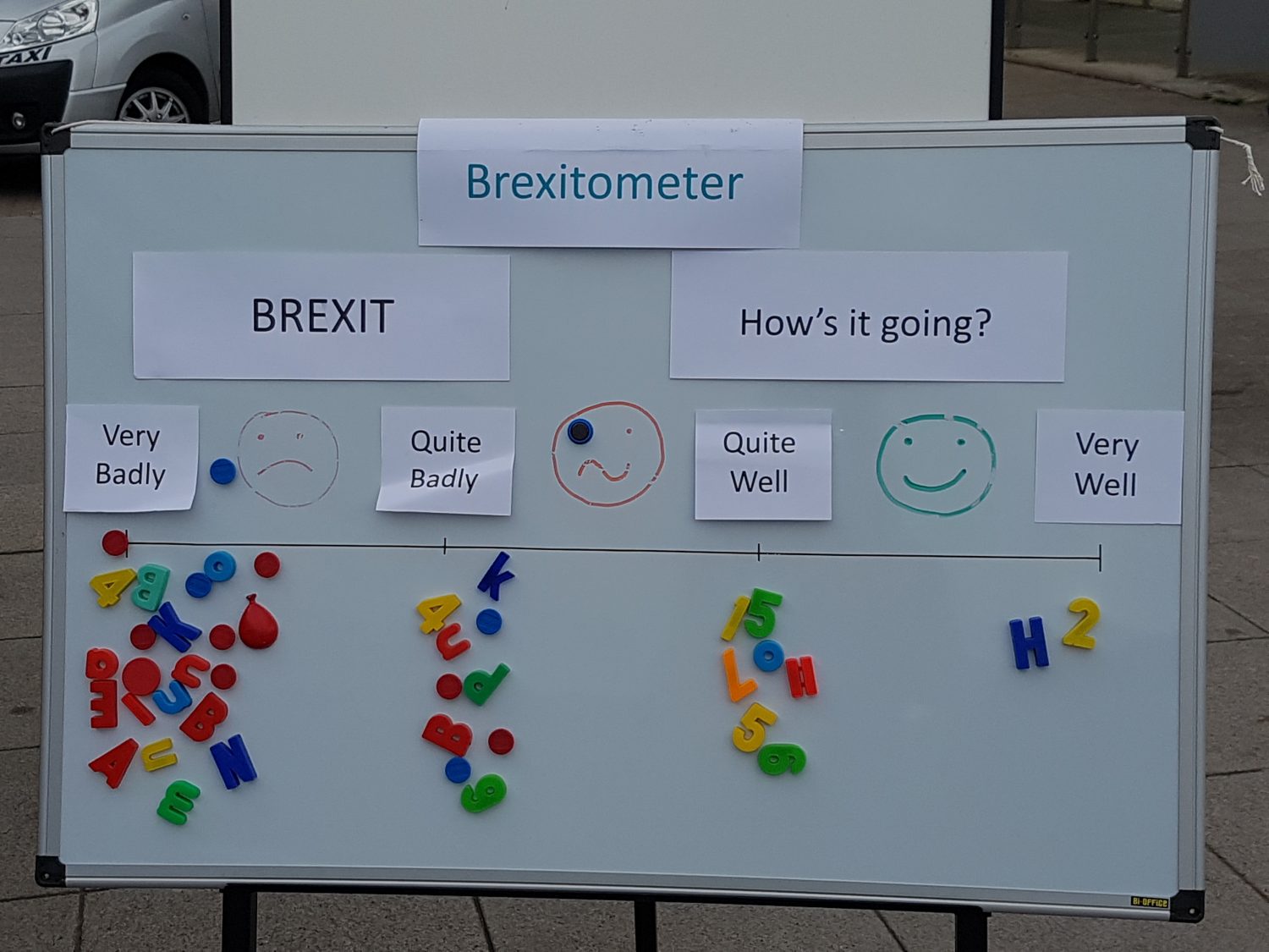 Brexitometer at European Movement street event Milton Keynes