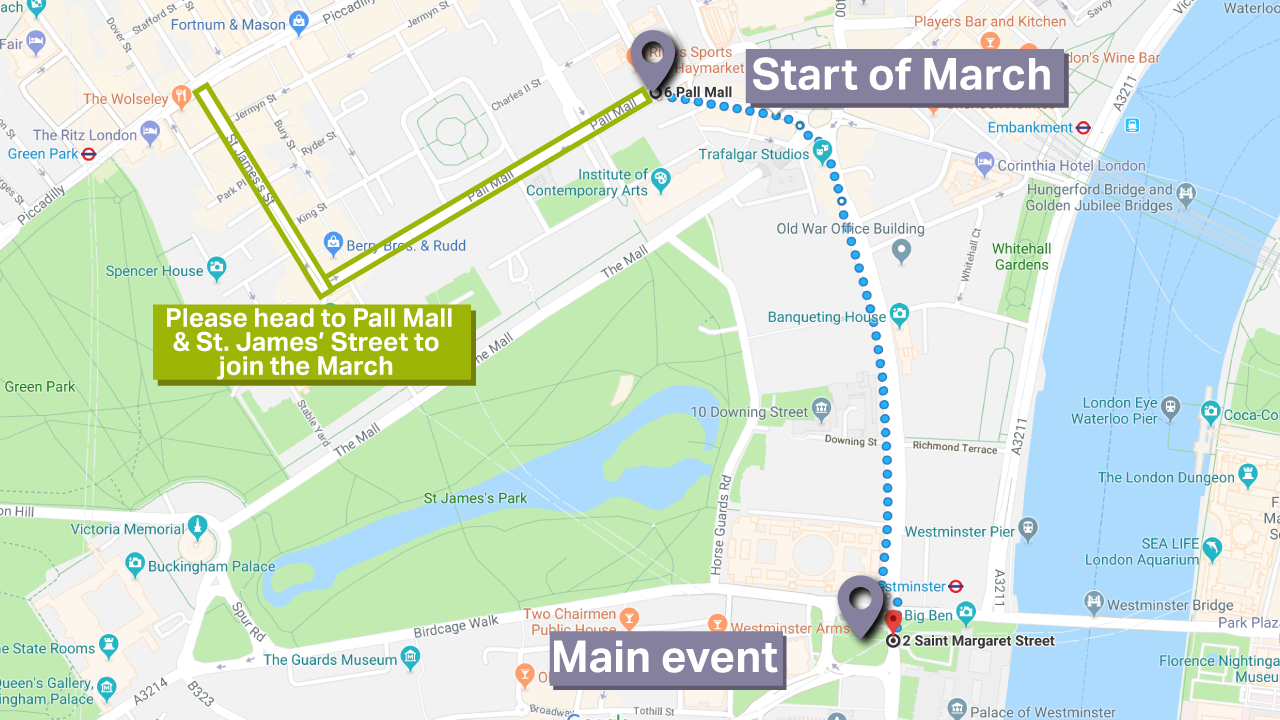 Peoples Vote March Route