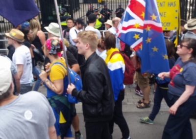 Marching past Downing Street