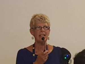 Sue speaking at the EUnite event