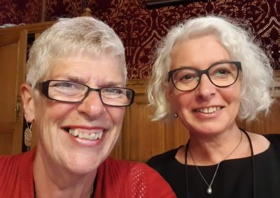 Sue and Jane Golding, British in Europe