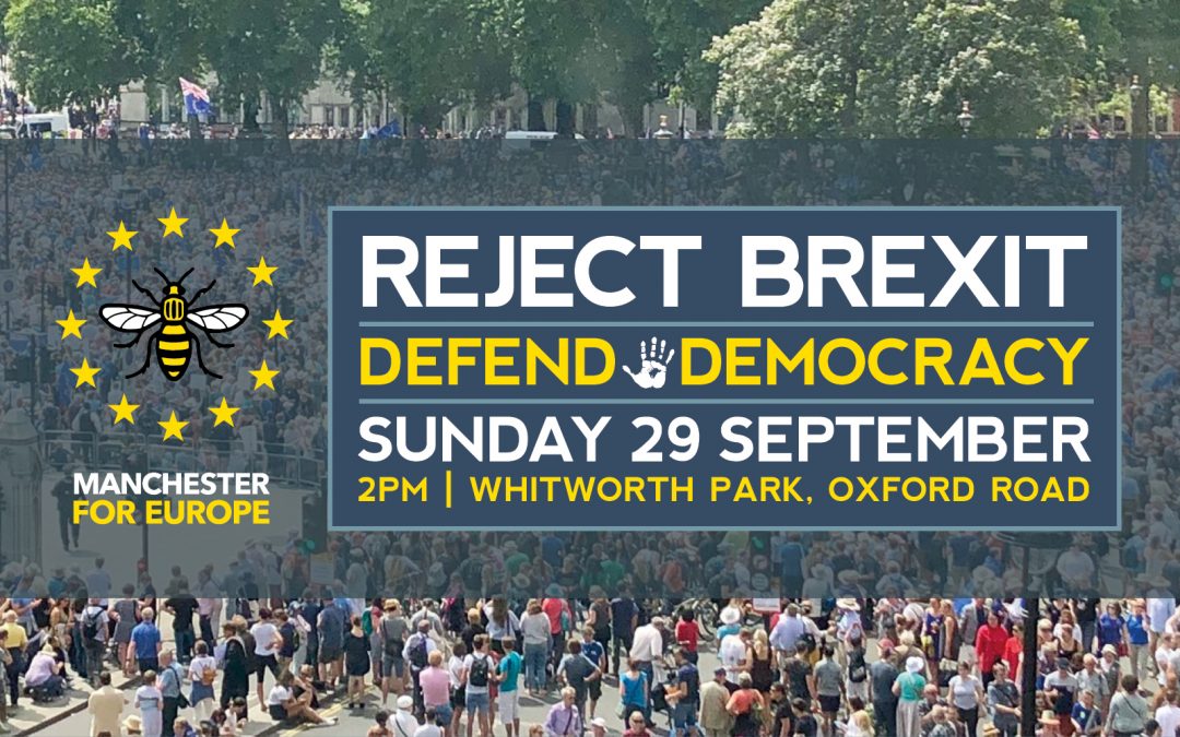 Manchester ‘Defend Our Democracy’ Rally Sunday Sept 29 2019